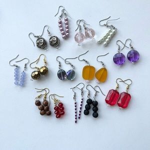 Lot of 14 Pairs Handmade Earrings